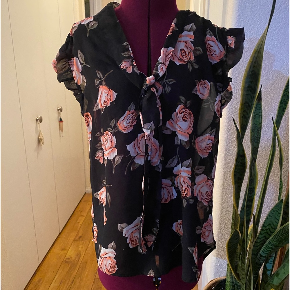 Lightweight Marisol Sheer Floral Top